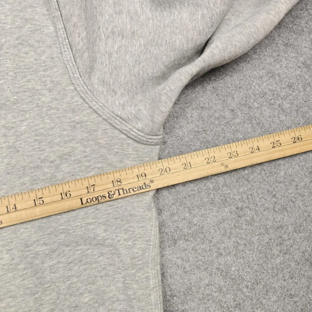 Nike Hoodie Mens Small Gray Fleece Pullover‎ Hooded Lined Pockets Embroidered